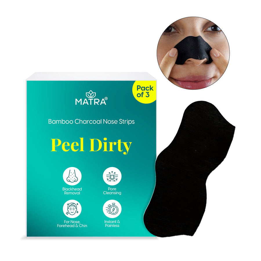 Matra Blackhead Remover Nose Strips - Charcoal Pore Cleansing for Nose, Forehead & Chin