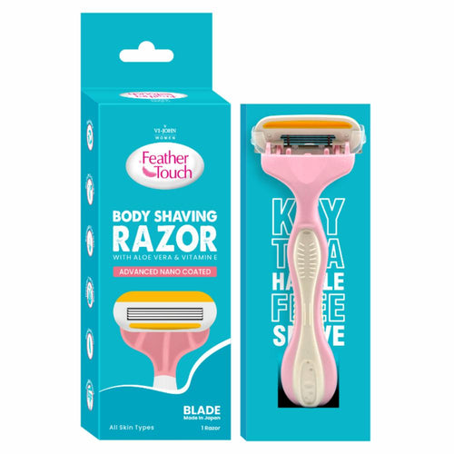 VI-JOHN Feather Touch Body Shaving Razor Coted With Aloevera & Vitamin E Advance Nano Coated