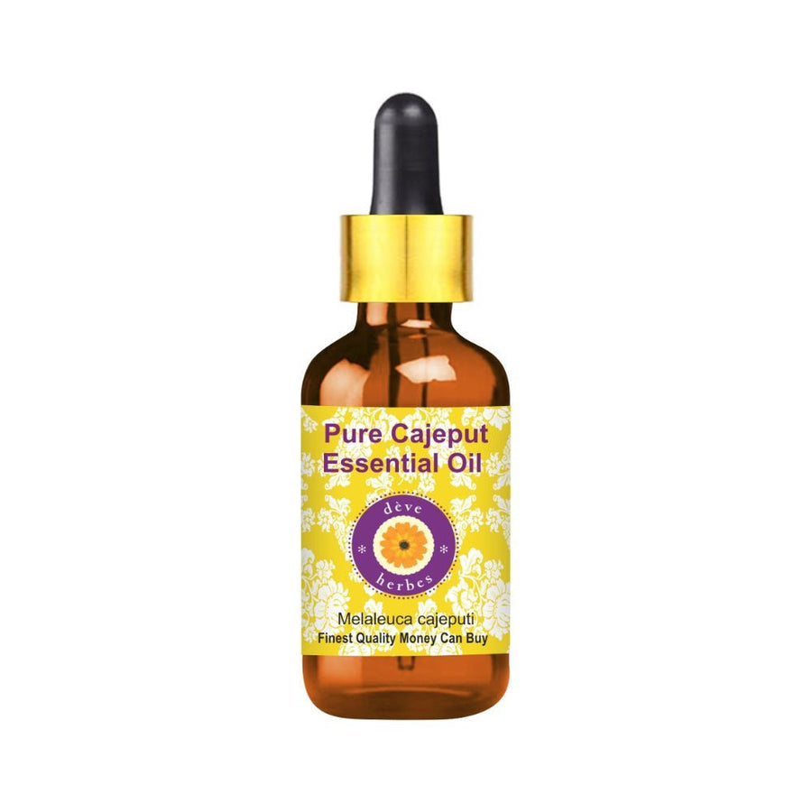 Deve Herbes Pure Cajeput Essential Oil - Refreshing Aroma, Soothes & Relieves, Uplifting & Wellness