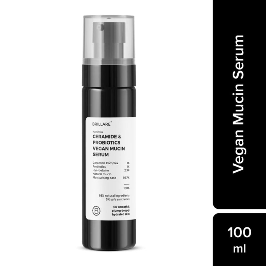 Brillare Ceramide & Probiotics Vegan Mucin Serum | Repairs 90% Skin Barrier with 100 Hour Hydration