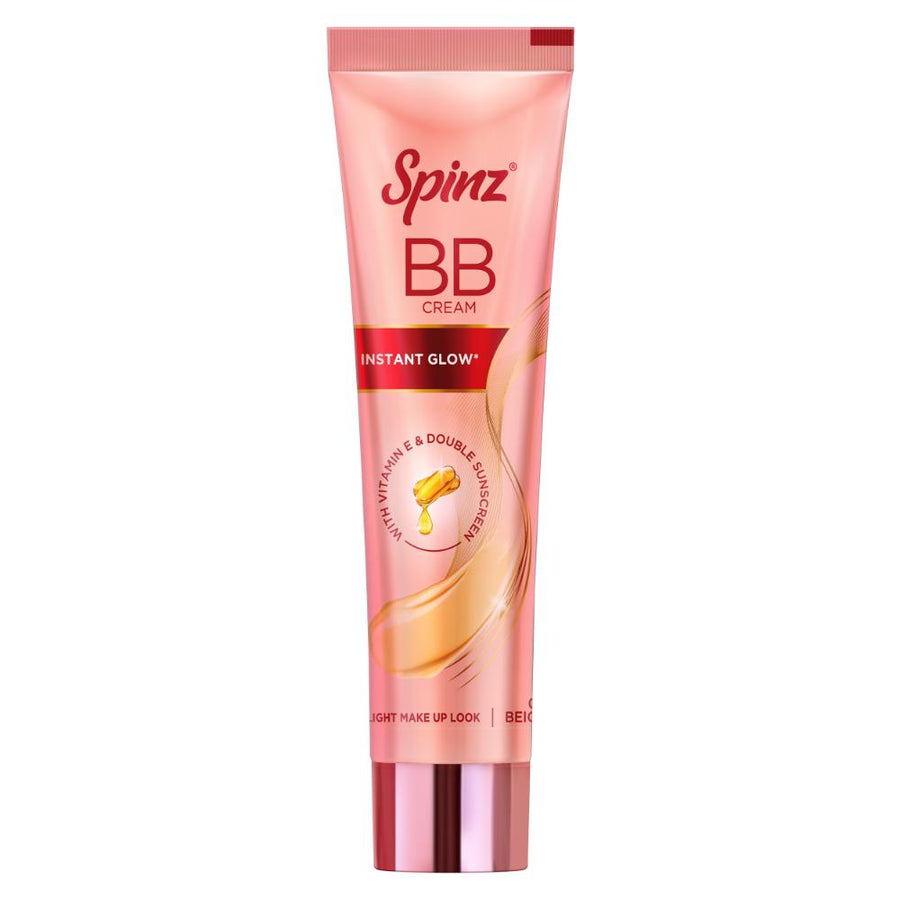 Spinz BB Cream 01 Beige, Instant Glow, Light Make Up Look, Vitamin E & Double Sunscreen