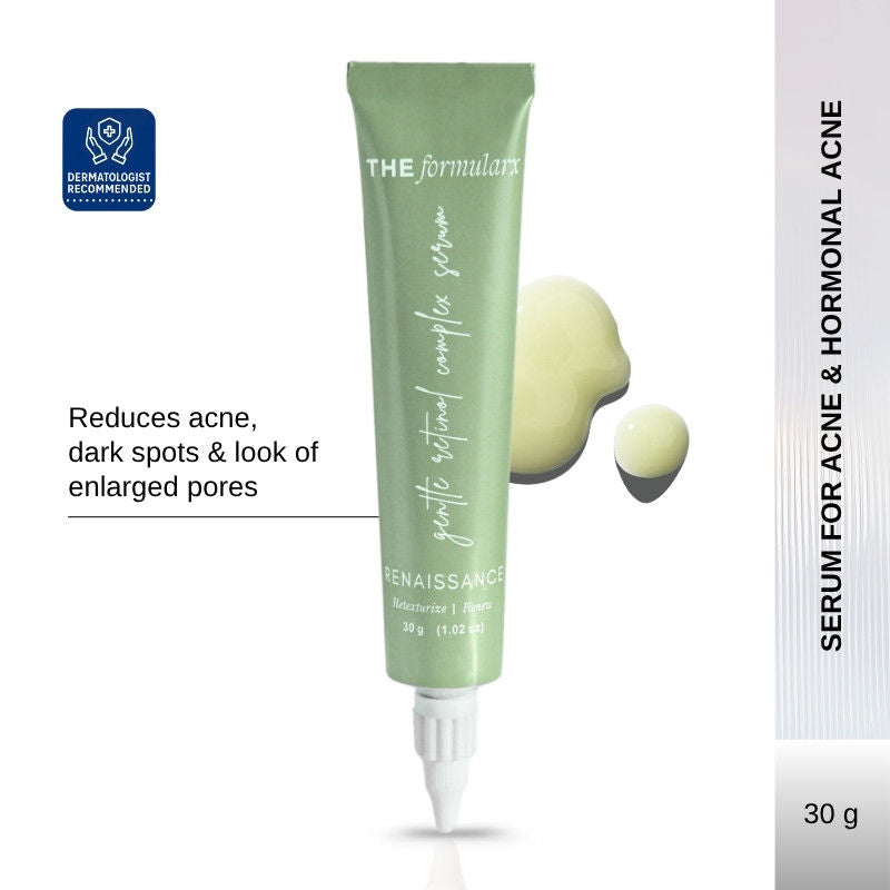 The Formularx Gentle Retinol Night Serum For Acne, Dark Spots, Enlarged Pores & Anti-Aging Care