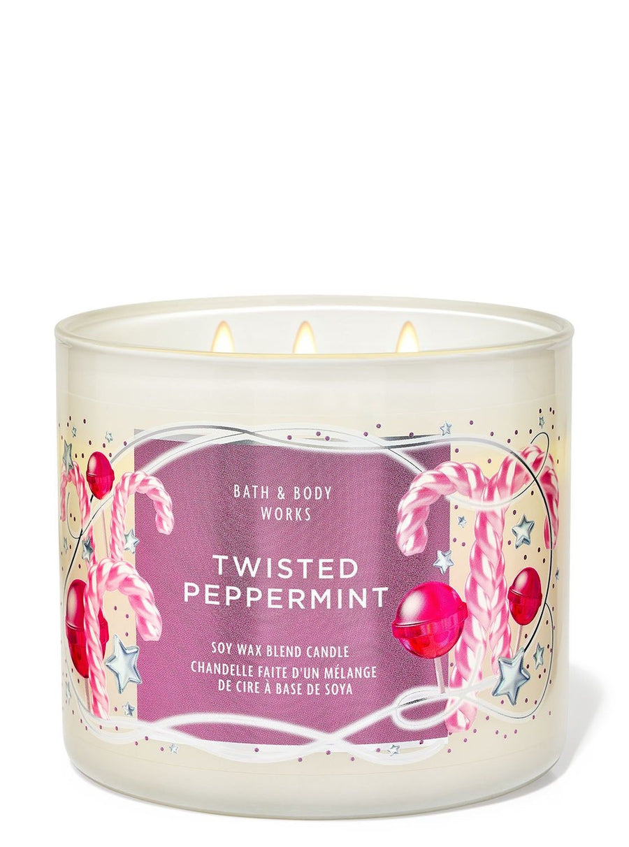 Bath & Body Works Twisted Peppermint 3-Wick Candle
