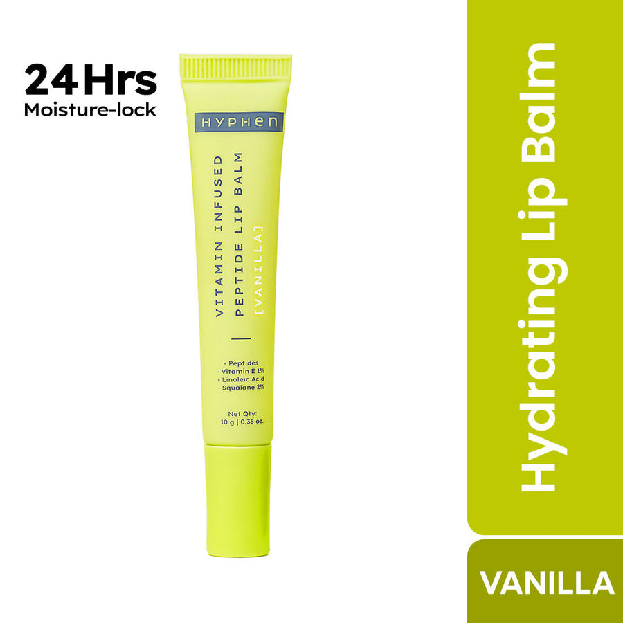 Hyphen Vitamin Infused Peptide Lip Balm - Vanilla For Dry & Chapped Lips, Hydrates & Moisturizes