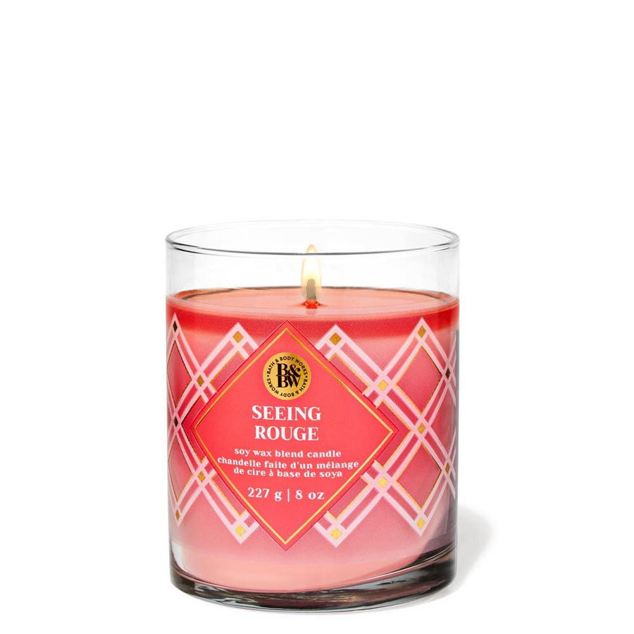 Bath & Body Works Seeing Rouge Single Wick Candle