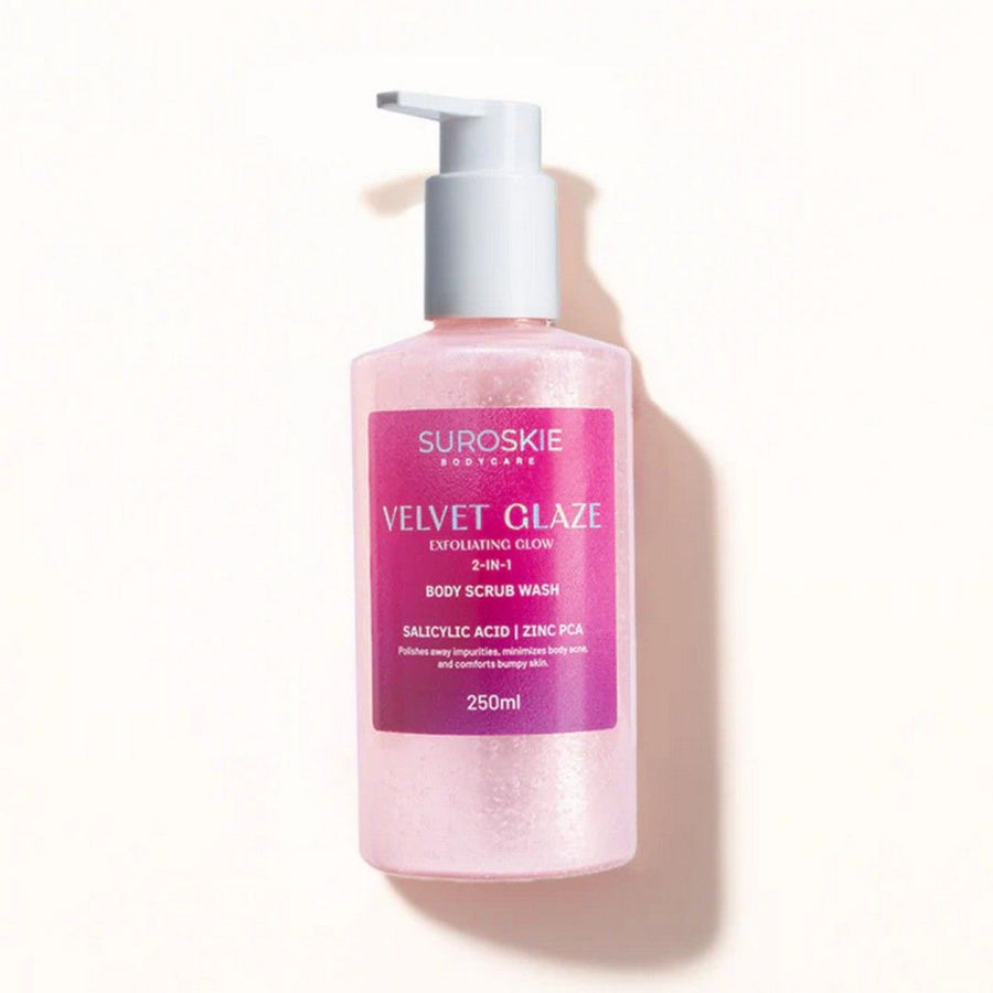 SUROSKIE Velvet Glaze 2 in 1 Body Scrub Wash for Glowing Skin