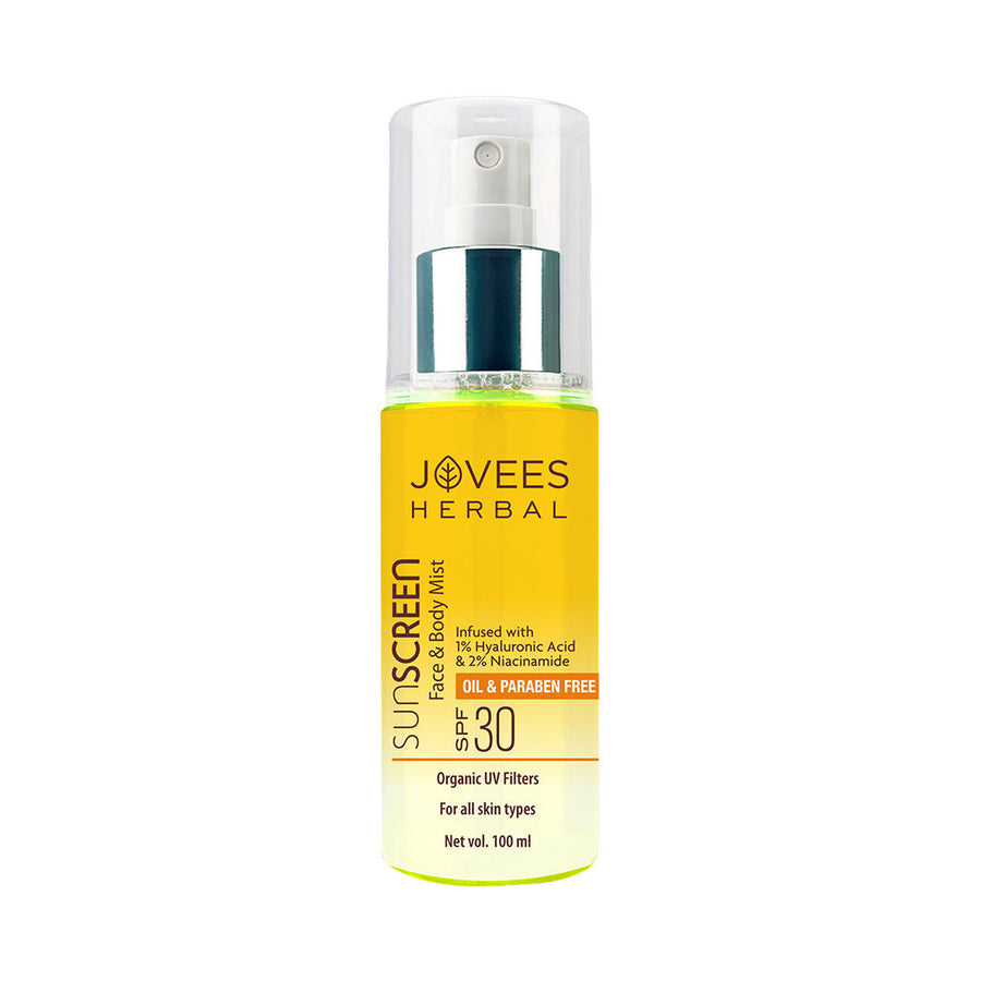 Jovees Herbal Sunscreen Mist SPF 30 Lightweight, Hyaluronic Acid