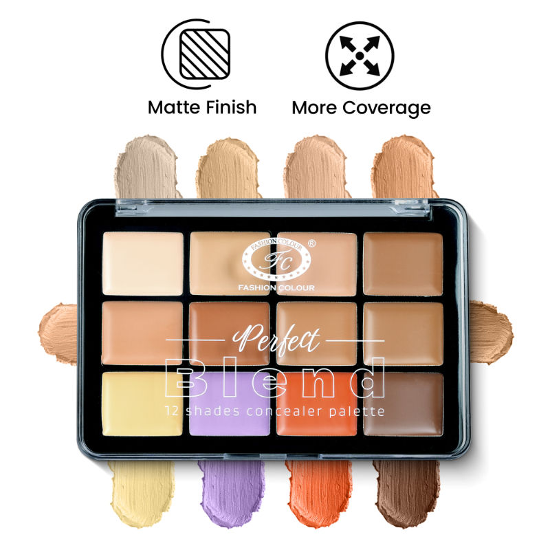 FASHION COLOUR Perfect Blend 12 Shades Concealer Palette