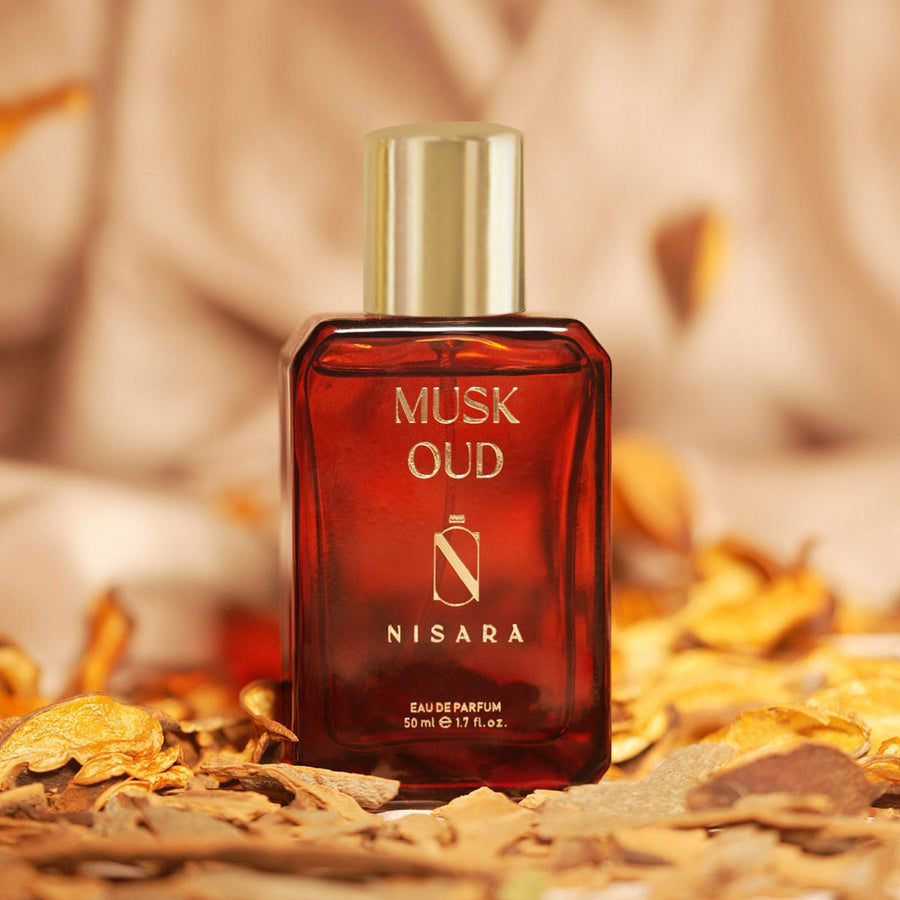 NISARA Musk Oud - Unisex Perfume For Men & Women,Eau De Parfum,Lasting Amber & Woody Fragrance