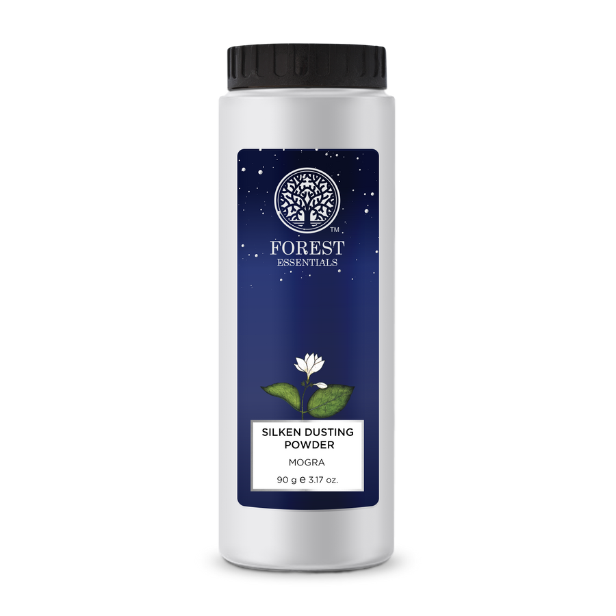 Forest Essentials Silken Mogra Natural Dusting Powder - Lightly Scented