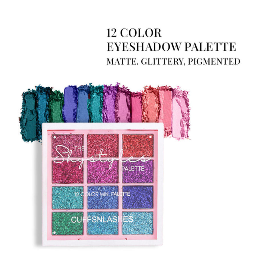 CUFFS N LASHES X The Shystyles Palette 12 Color Mini Palette