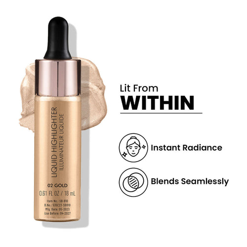 Swiss Beauty Drop and Glow Liquid Highlighter , Shimmer Shine , Dewy Finish