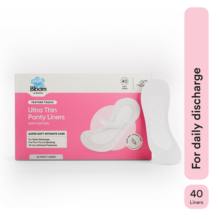 Bloom by Boldcare Ultra-Thin, Cotton Panty Liners For Women Liners Extra Soft For comfort