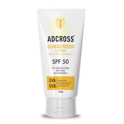 Adonis Unisex Adcross Sunscreen Lotion Spf 50 With Vitamin C&E For Uv Protection & Skin Nourishment