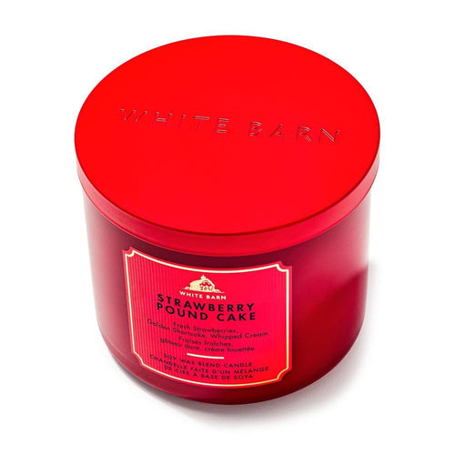 Bath & Body Works Strawberry Pound Cake 3-Wick Candle