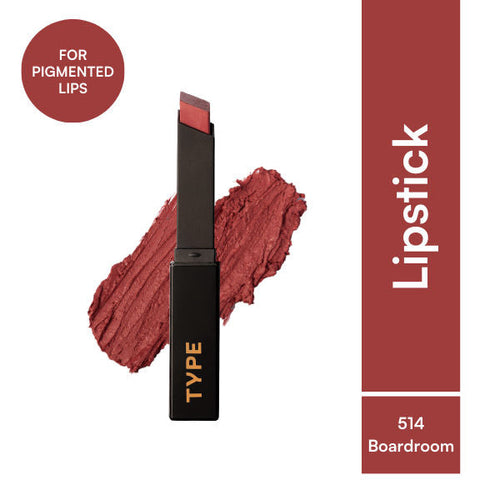 Type Beauty Cream Matte Lipstick For Pigmented Lips - Vit C And Niacinamide - 8 Hr Stay