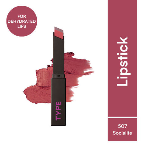 Type Beauty Cream Matte Lipstick For Dehyrated Lips - Squalane And Tripeptides 8 Hr Stay