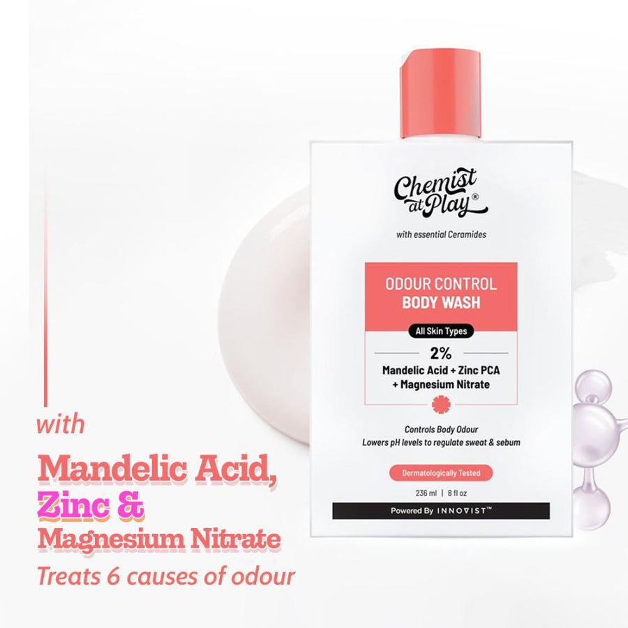 Chemist At Play India's 1st Odour Control Bodywash, Long Lasting Freshness, For Men & Women