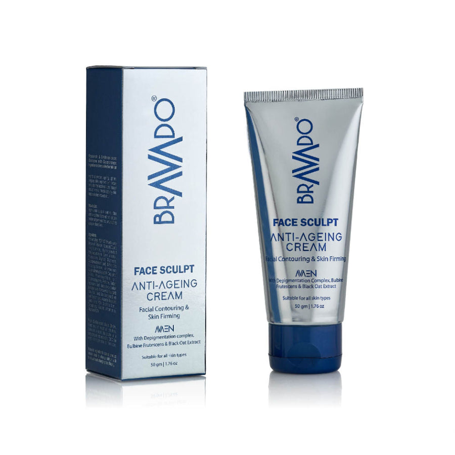 Bravado Face Sculpt Anti Ageing Cream, Firms Skin, Reduces Wrinkles, Dark Spots & Stretch Marks