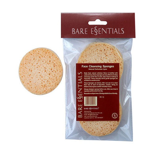 Bare Essentials Face Cleansing Sponges (4 Pcs)