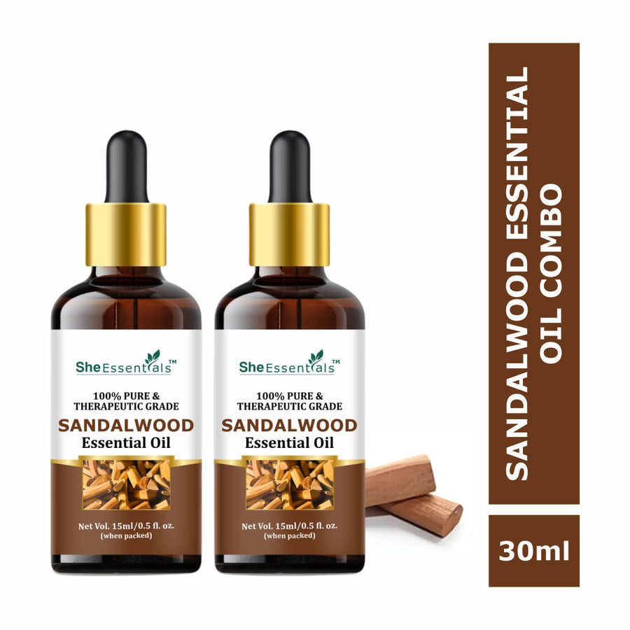 She Essentials Natural Sandalwood Essential Oil For Revitalizes Mind & Soul