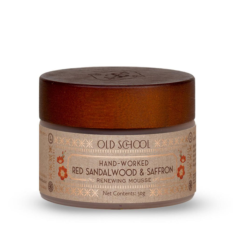 Old School Hand-Worked Red Sandalwood And Saffron Renewing Mousse Face Moisturiser