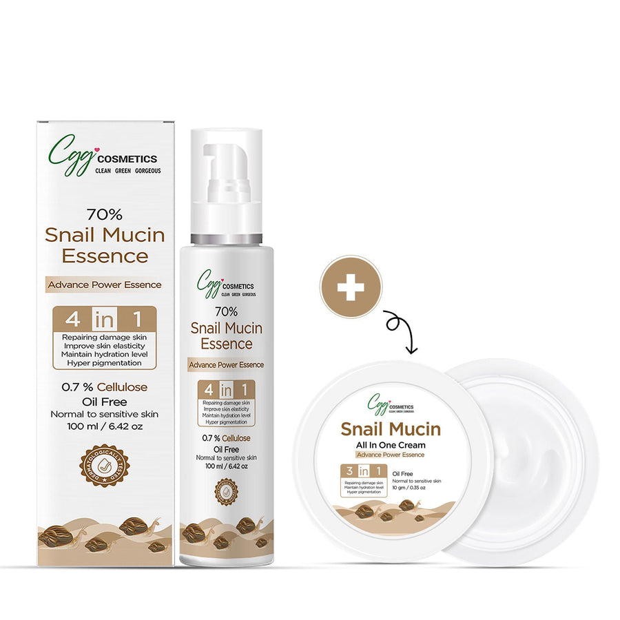 CGG Cosmetics 70% Snail Mucin Essence + FREE All In One Cream