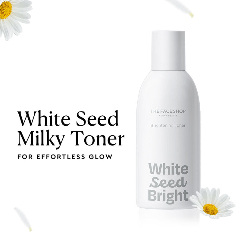 The Face Shop White Seed Brightening Toner Korean With Niacinamide For Dullness & Pores