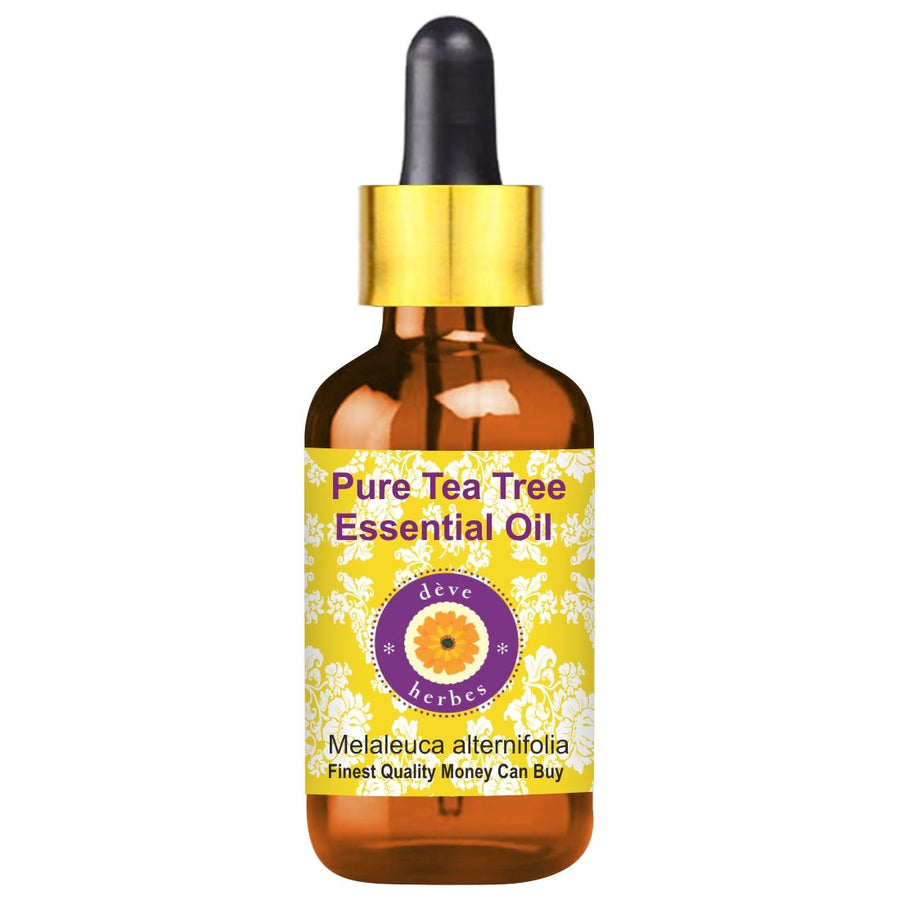 Deve Herbes Pure Tea Tree Essential Oil For Dandruff Control, Glowing Skin & Fades Acne Scars
