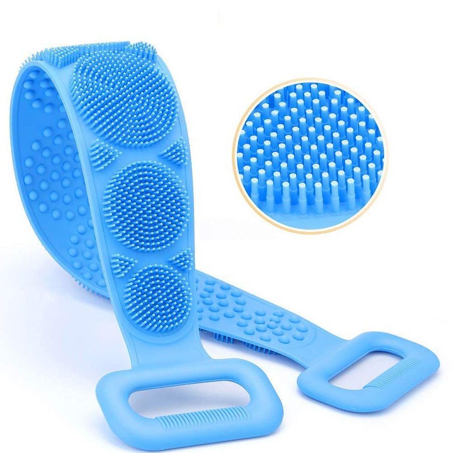 Beautiliss Back Scrubber Belt Cleaning Exfoliating Bath Brush (Color & Design May Vary)