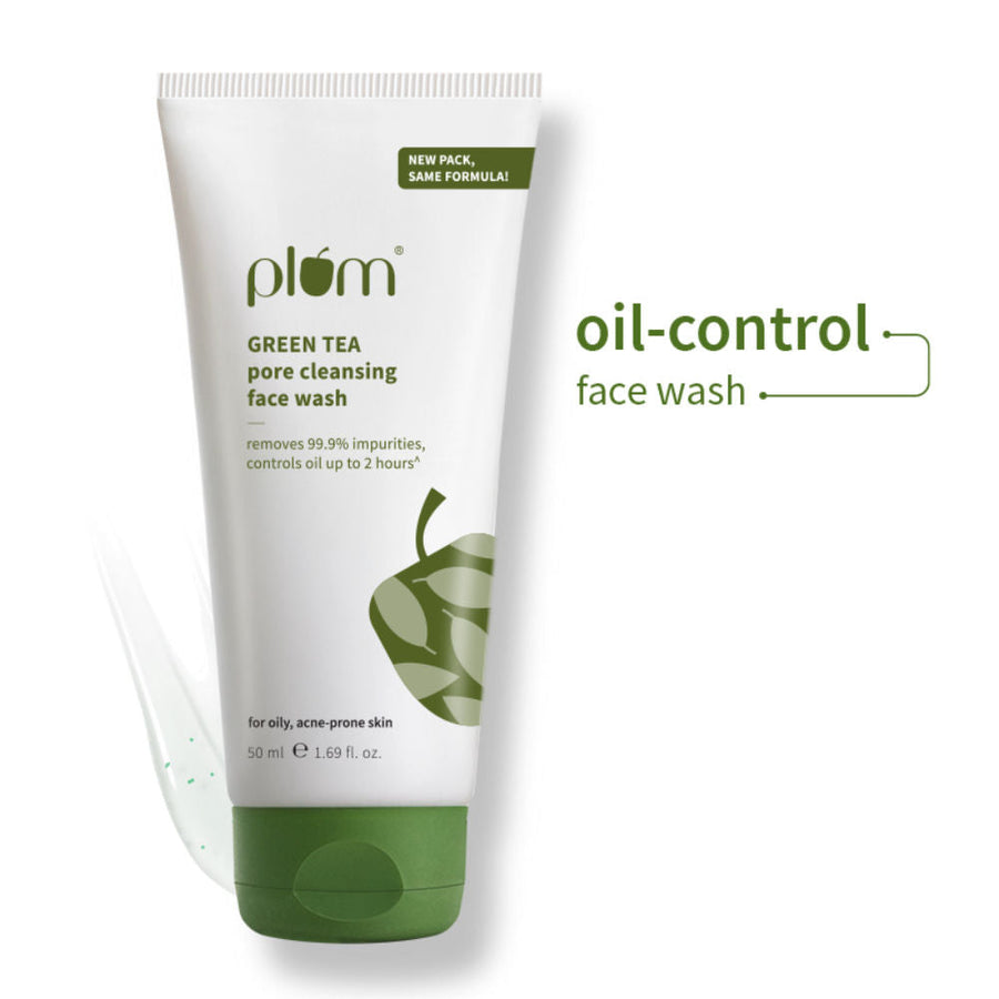 Plum Green Tea Pore Cleansing Gel Face Wash With Glycolic Acid - Fights Acne &OilForClearSkin