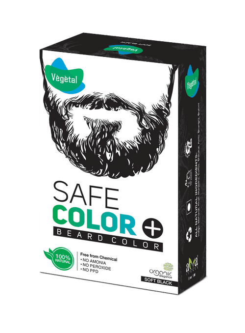 Vegetal Safe Color For Beard - Soft Black