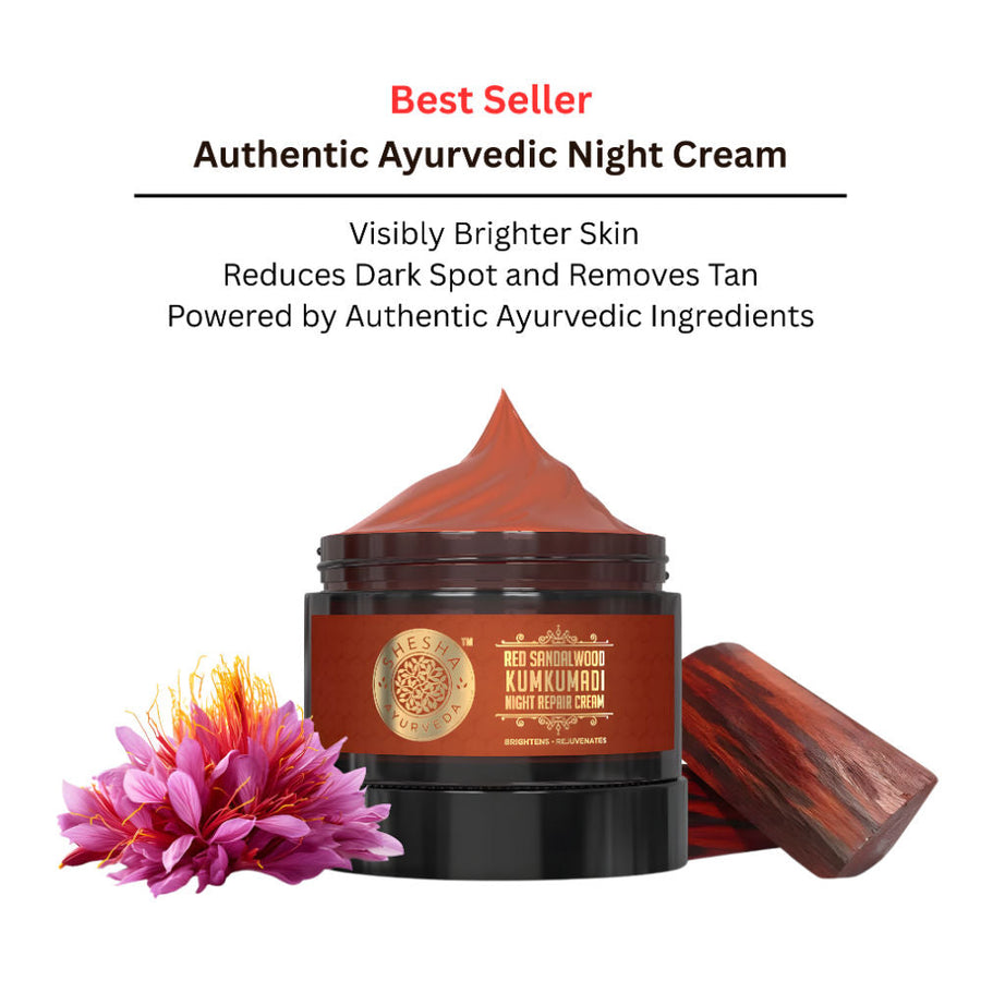 Shesha Ayurveda Red Sandalwood Skin Brightening & Night Repair Cream