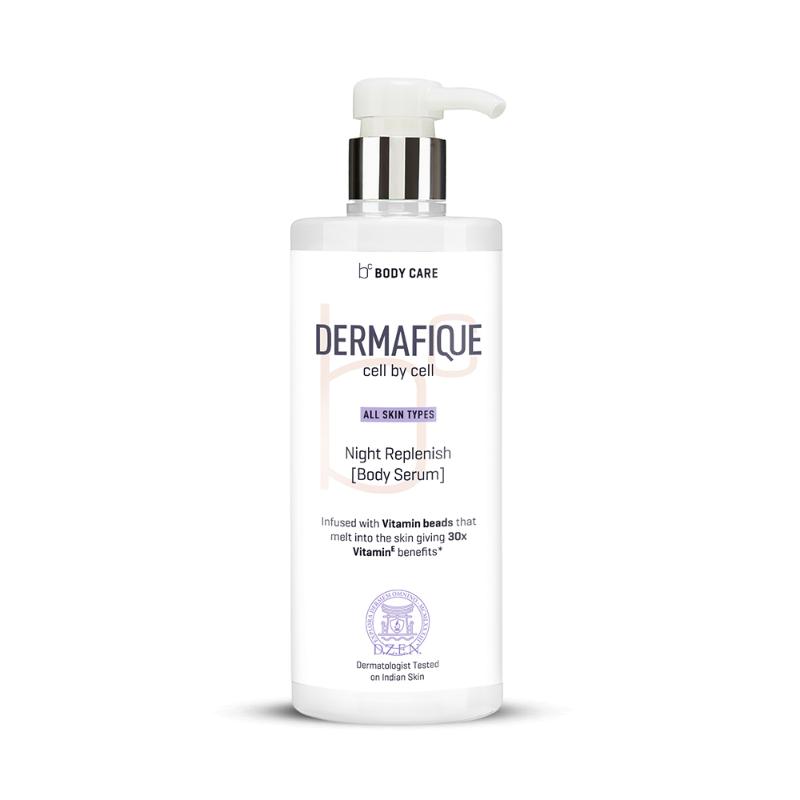 Dermafique Night Replenish Body Lotion Serum For Skin Restoration With 30X Vit E