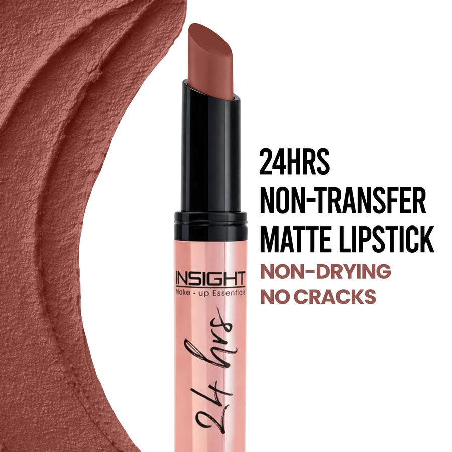 Insight Cosmetics 24 Hrs Non Transfer Matte Lipstick, Creamy Texture Matte Finish, Waterproof