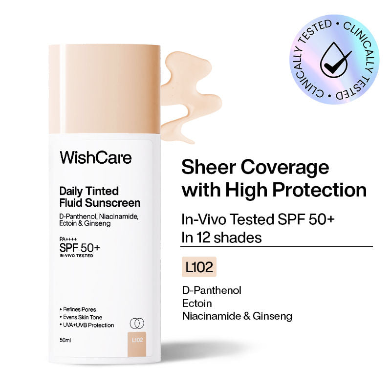 Wishcare Daily Fluid Tinted Sunscreen SPF50PA++++