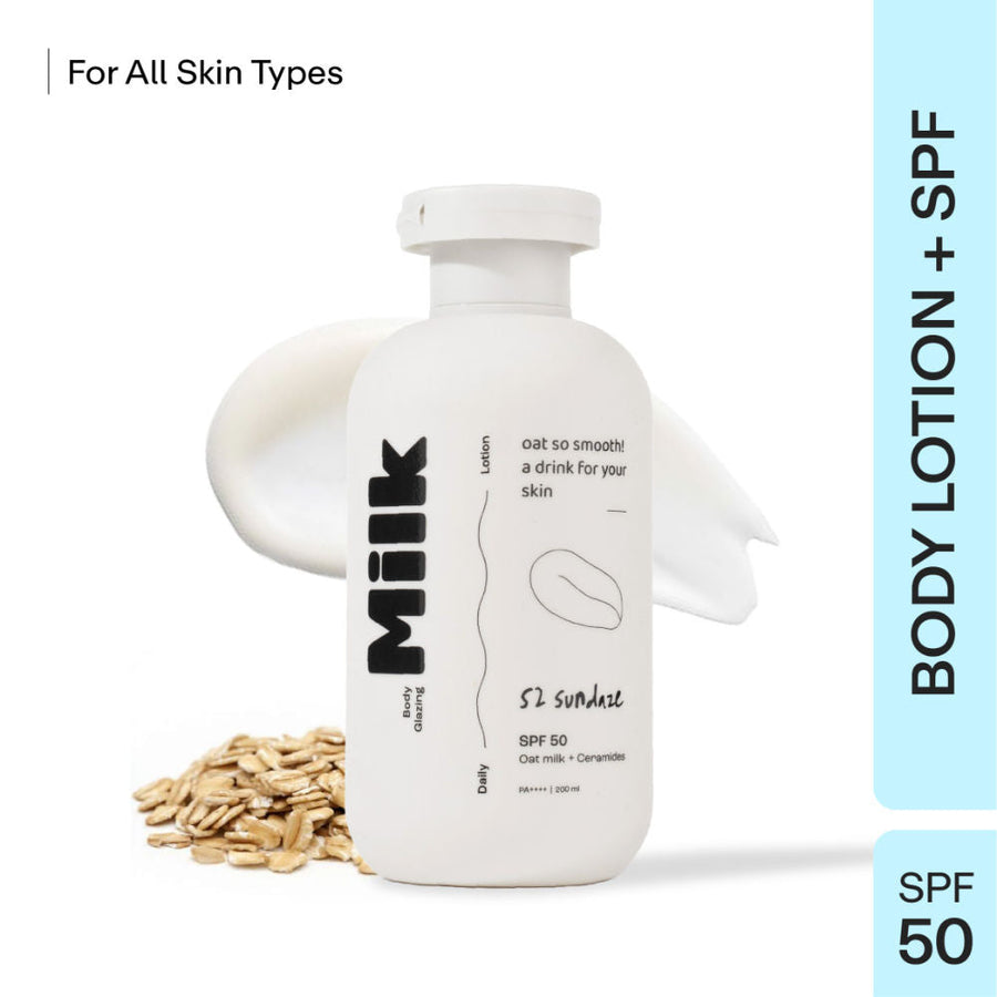 52 Sundaze Body Glazing Milk SPF 50+ PA++++ Sunscreen Body Lotion, Moisturizes & Prevents Tan