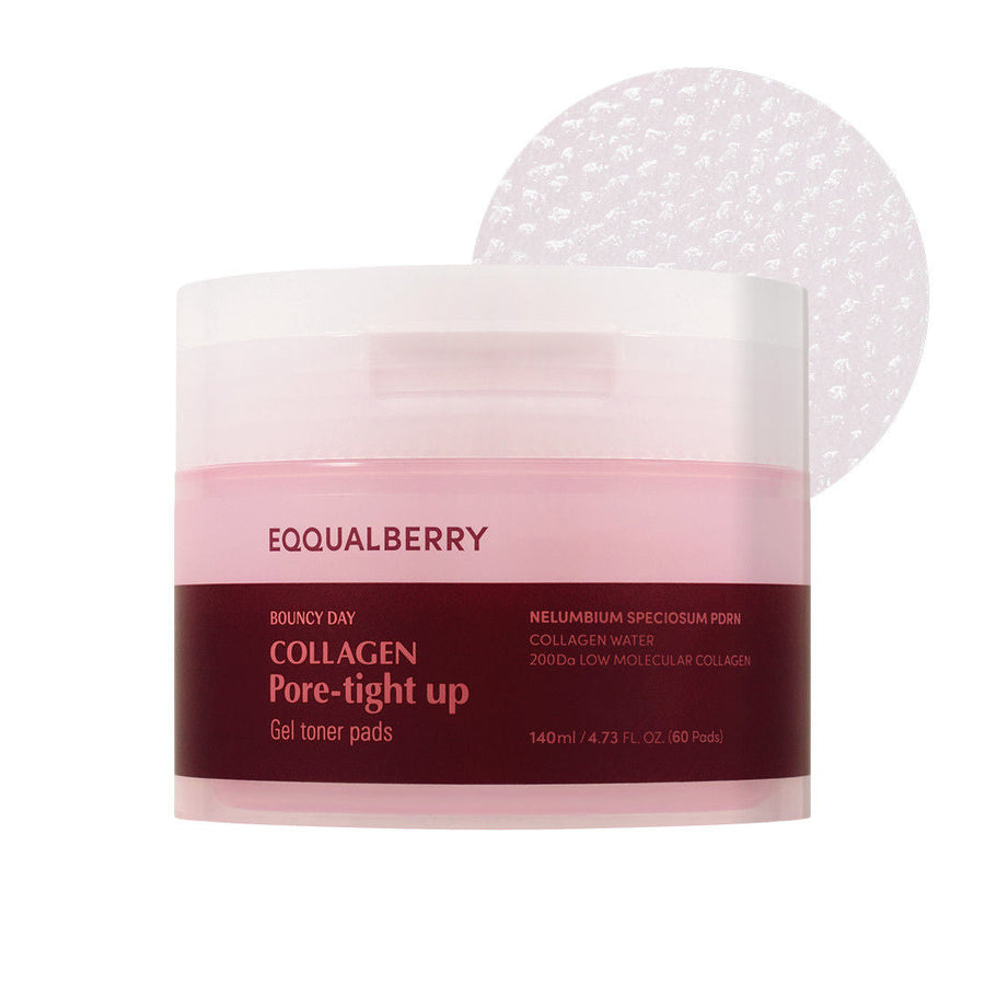 Eqqualberry Collagen Pore Tight-Up Gel Toner Pads – Hydrates & Refines Pores