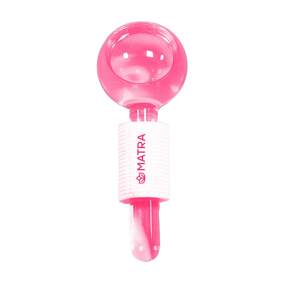 Matra Professional Facial Ice Globes Cooling Crystal Roller Massager (Pink)