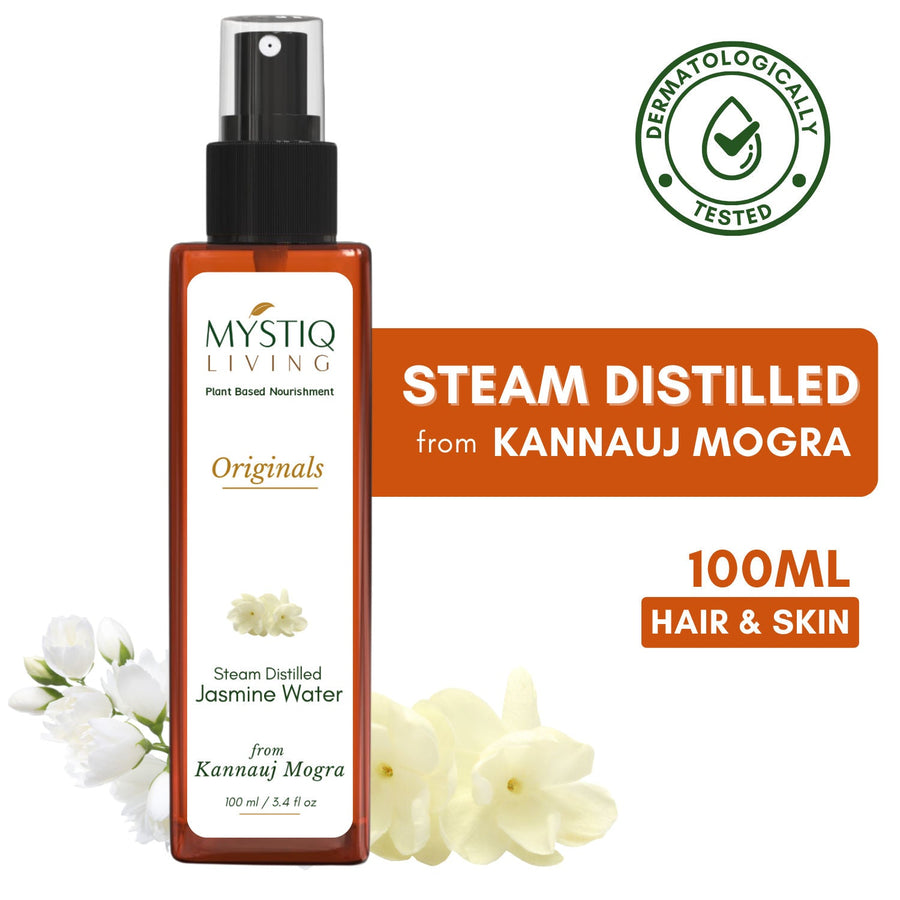 Mystiq Living Jasmine Mogra Face Mist Toner with Jasmine Oil, 100% Pure Mogra Jal