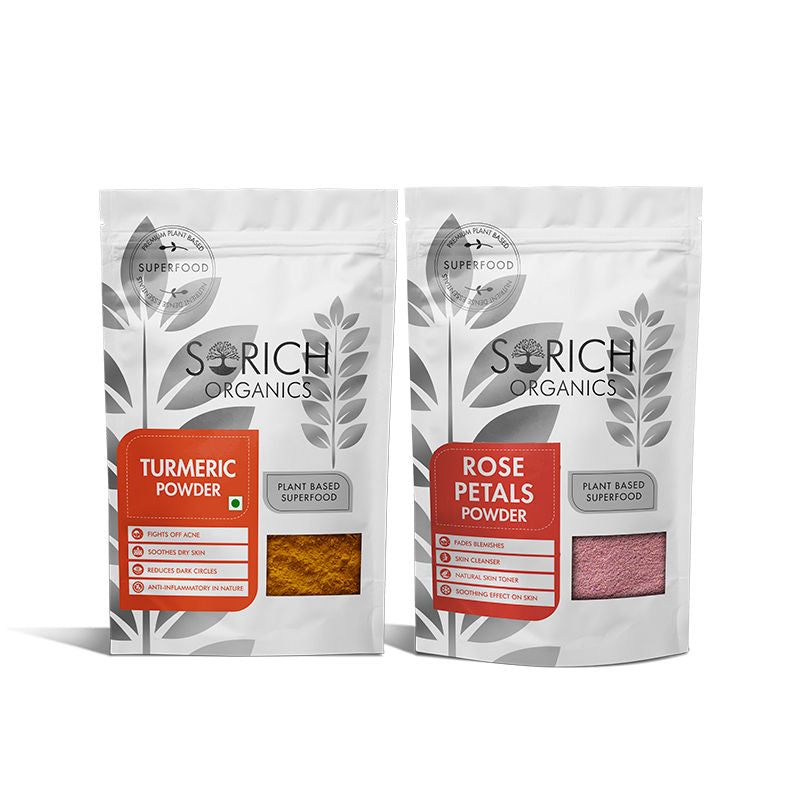 Sorich Organics Rose Petals And Turmeric Powder