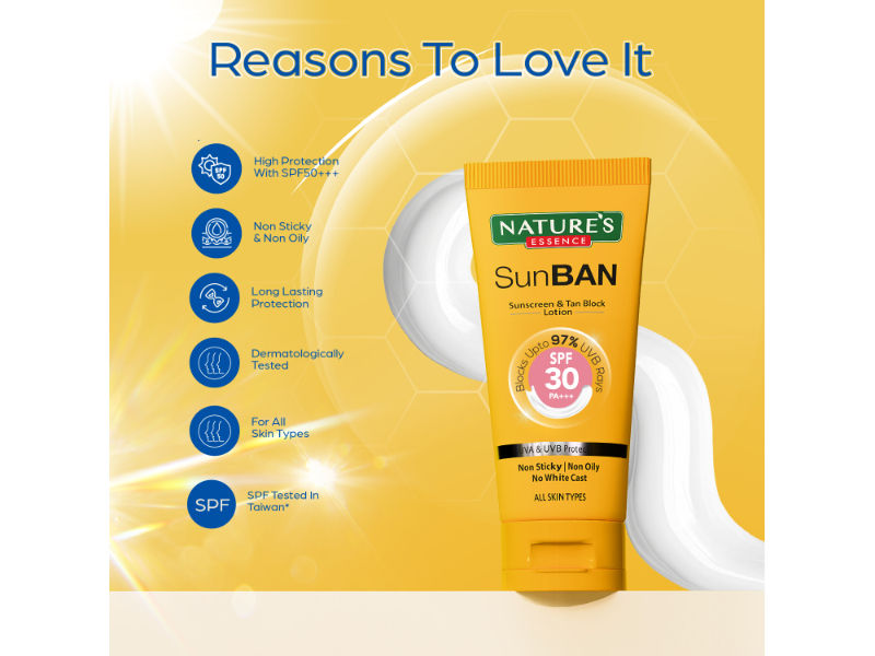 Nature's Essence Sunban Spf 30 Pa+++ Sunscreen & Tan Block Lotion
