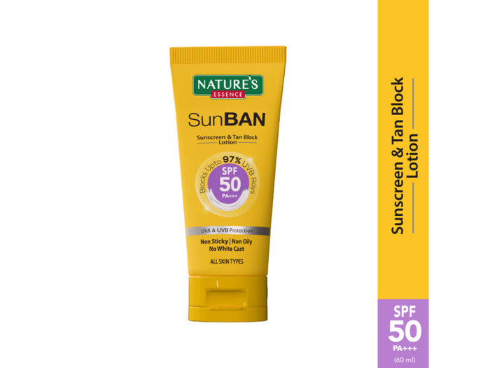 Nature's Essence Sunban Spf 50 Pa+++ Sunscreen & Tan Block Lotion