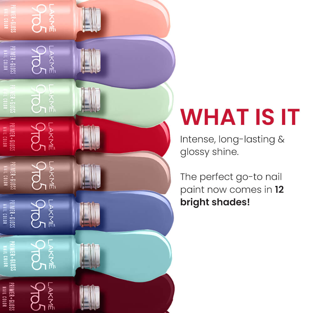 Lakme 9 To 5 Primer + Gloss Nail Color