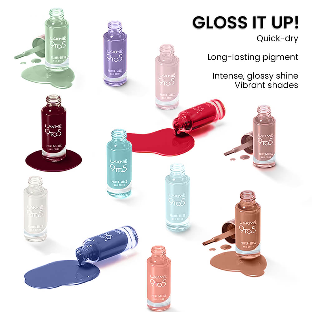 Lakme 9 To 5 Primer + Gloss Nail Color