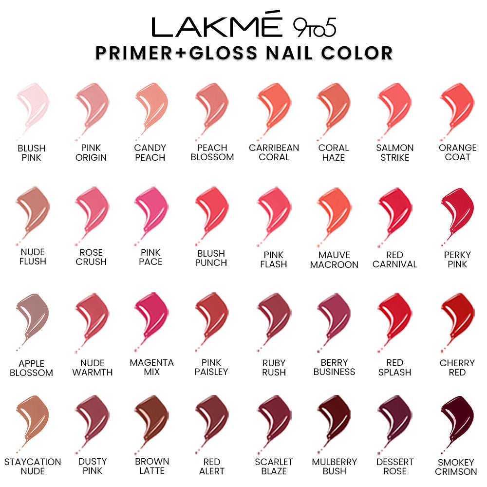 Lakme 9 To 5 Primer + Gloss Nail Color