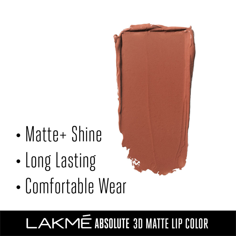 Lakme Unreal 3D Slim Bullet Lipstick, Matte Finish