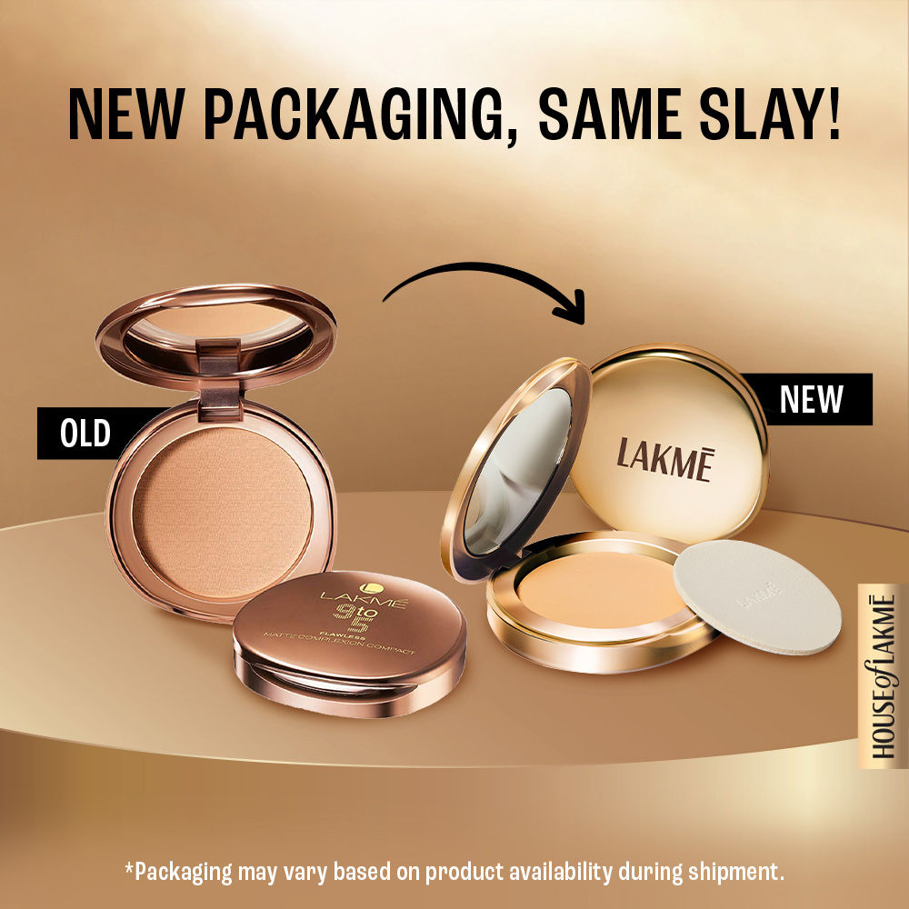 Lakme 9 To 5 Powerplay Matte Compact, Oil Control Formula, With Vitamin E
