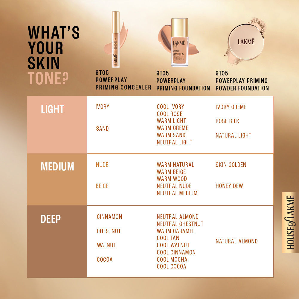 Lakme 9 To 5 Powerplay Priming Concealer ,Built In Primer, Hydrating