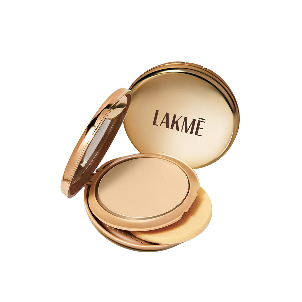 Lakme 9 To 5 Unreal Dual Cover Pressed Powder, 2 In 1 Compact + Foundation